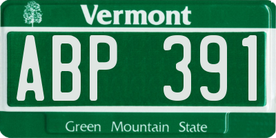 VT license plate ABP391