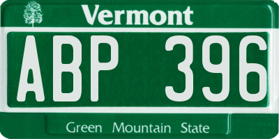 VT license plate ABP396