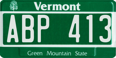 VT license plate ABP413