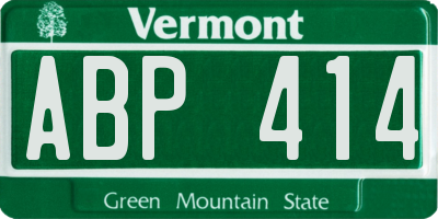 VT license plate ABP414