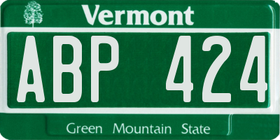 VT license plate ABP424