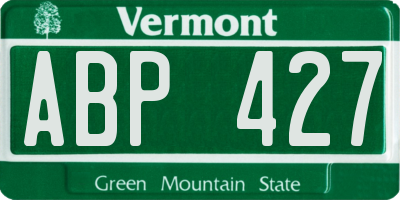 VT license plate ABP427