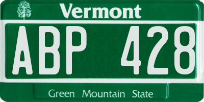 VT license plate ABP428