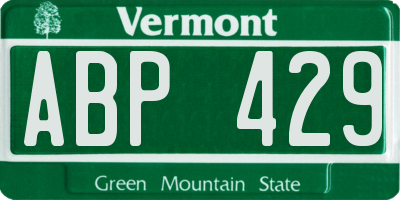 VT license plate ABP429