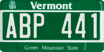 VT license plate ABP441