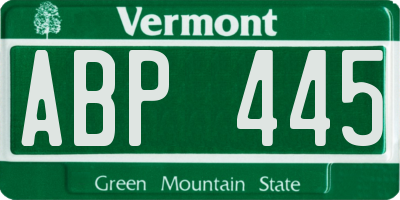 VT license plate ABP445