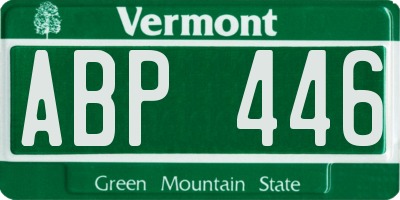 VT license plate ABP446