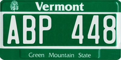 VT license plate ABP448