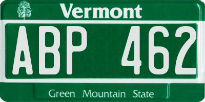 VT license plate ABP462