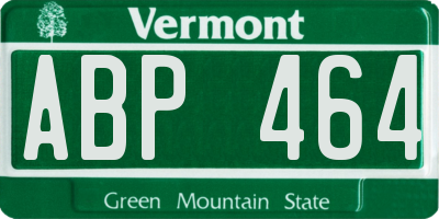 VT license plate ABP464