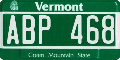 VT license plate ABP468