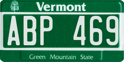 VT license plate ABP469