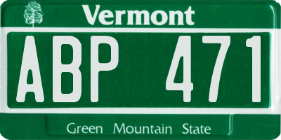 VT license plate ABP471