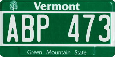 VT license plate ABP473