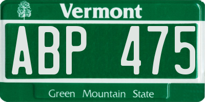 VT license plate ABP475