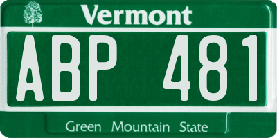 VT license plate ABP481