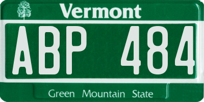 VT license plate ABP484