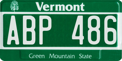 VT license plate ABP486