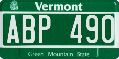 VT license plate ABP490