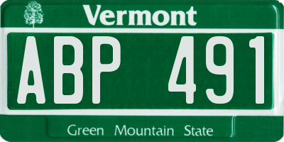 VT license plate ABP491