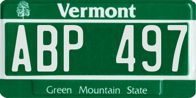 VT license plate ABP497