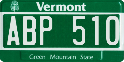 VT license plate ABP510