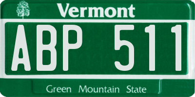 VT license plate ABP511