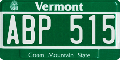 VT license plate ABP515