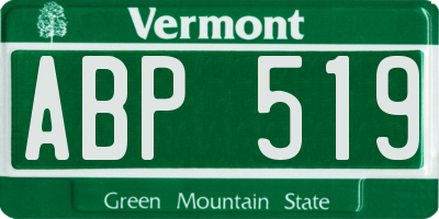 VT license plate ABP519