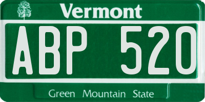 VT license plate ABP520