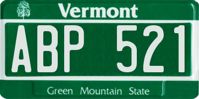 VT license plate ABP521