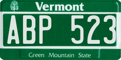 VT license plate ABP523