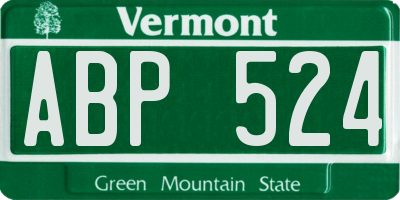 VT license plate ABP524