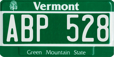 VT license plate ABP528