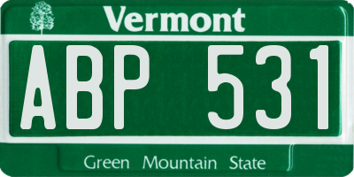 VT license plate ABP531