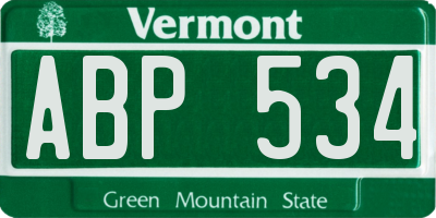 VT license plate ABP534