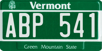 VT license plate ABP541