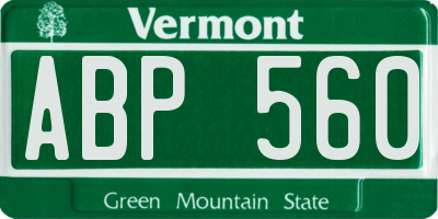 VT license plate ABP560
