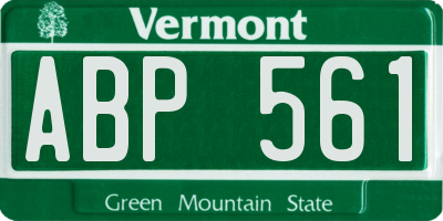 VT license plate ABP561