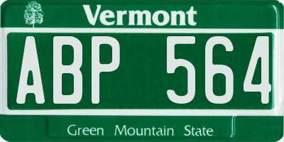 VT license plate ABP564