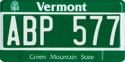 VT license plate ABP577