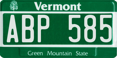 VT license plate ABP585