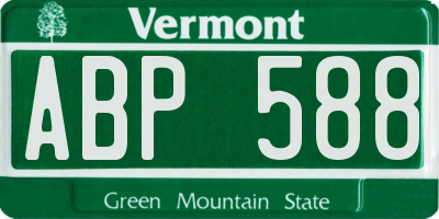 VT license plate ABP588