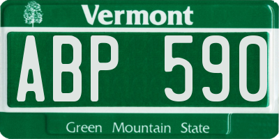 VT license plate ABP590