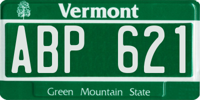 VT license plate ABP621