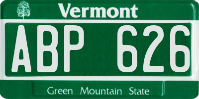 VT license plate ABP626