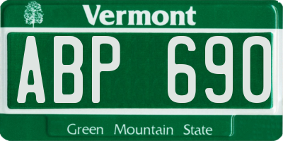 VT license plate ABP690