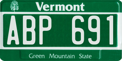 VT license plate ABP691