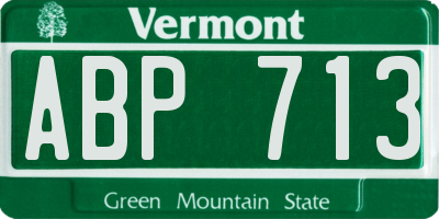 VT license plate ABP713