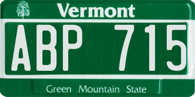 VT license plate ABP715